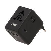 ราคา หัวแปลงปลั๊กไฟ FOX Universal Travel Adapter 20W Black (8854844990124)