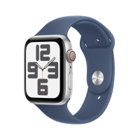 ราคา Apple Watch SE GPS + Cellular 44mm Silver Aluminium Case with Denim Sport Band - M/L (195949649974)