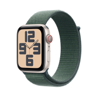 ราคา Apple Watch SE GPS + Cellular 44mm Starlight Aluminium Case with Lake Green Sport Loop (195949650857)