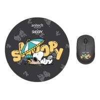 ราคา Anitech X Snoopy เมาส์ไร้สาย + แผ่นรองเมาส์ (SNP-WMP01-BK) Black (8859221727188)