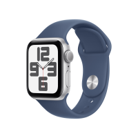 ราคา Apple Watch SE GPS 40mm Silver Aluminium Case with Denim Sport Band - M/L (195949642661)