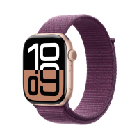 ราคา Apple Watch Series 10 GPS + Cellular 46mm Rose Gold Aluminium Case with Plum Sport Loop (195949568466)