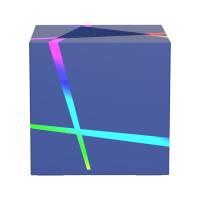 ราคา ลำโพงบลูทูธ TECHPRO Bluetooth Magic Cube Speaker RGB HYS-204D Blue (6969692032048)