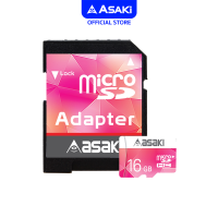ราคา Asaki Memory Card การ์ดเก็บข้อมูล ความจุ 16GB Class10 รองรับไฟล์เพลง ภาพ VDO Full HD รุ่น A-MU5003 (16569)