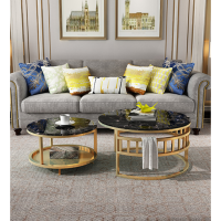 ราคา Zdecor [Pre-order 3-4 weeks] Art Deco Coffee Table Set ชุดโต๊ะกลางรับแขกสไตล์อาร์ตเดคโค (24345)