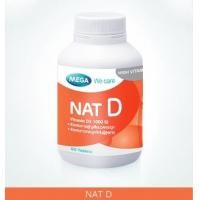ราคา [Pre Order 14 Days] MEGA We Care NAT-D เมก้า แนท-ดี วิตามินดี 3 60 เม็ด (26181)