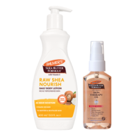 ราคา Palmer's Raw Shea Oil Body Lotion 400ml. & Skin Therapy Oil 60ml. เซ็ต (42233)