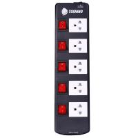 ราคา Toshino โตชิโน รางปลั๊ก 5 ช่อง 5 สวิตซ์ ยาว 10 เมตร รุ่น TIS515-10M (81)