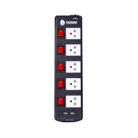 ราคา Toshino โตชิโน รางปลั๊ก 5 ช่อง USB 2 ช่อง ยาว 3 เมตร รุ่น TIS515USB-3M (115)