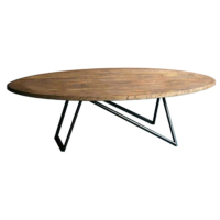 ราคา [Pre-Order] Home Studio Loft Oval Coffee Table ชุดโต๊ะกลางห้องรับแขกวงรี สไตล์ลอฟท์ (32807)