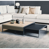 ราคา [Pre-Order] Home Studio Nordic Luxury Square Coffee Table Set ชุดโต๊ะกลางห้องรับแขกสี่เหลี่ยม (32823)