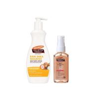 ราคา Palmer's Raw Shea Oil Body Lotion 400ml. & Skin Therapy Oil 60ml. Set โลชั่น ออยล์บำรุงผิว ลดรอยแตก เพิ่มความชุ่มชื้น (42233)