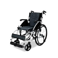 ราคา ALLWELL รถเข็นวีลแชร์ Wheelchair แบบล้อใหญ่ มีล้อหลังกันหงาย ที่พักแขนยกขึ้นได้ (46130)