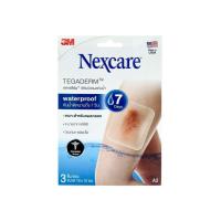 ราคา 3M Nexcare Tegaderm A2 10×12 cm. 1 กล่อง 3 ชิ้น แผ่นเทปใสปิดแผลกันน้ำ (48541)