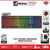 ราคา SIGNO E-Sport Wireless Mechanical Gaming Keyboard รุ่น MEZZON KB-752 (เกมส์มิ่ง คีย์บอร์ด) (21061429210)