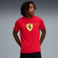 ราคา PUMA เสื้อยืดลายโล่แต่งสี Scuderia Ferrari Sportswear สำหรับผู้ชาย (4069157734721)