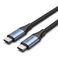 ราคา VENTION COTTON BRAIDED USB 4.0 C MALE TO C MALE 5A CABLE 1M GRAY *สายเคเบิลไทป์ซี (TAVHF)