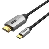 ราคา VENTION COTTON BRAIDED USB-C TO HDMI CABLE 1M BLACK *สายเคบิลไทป์ซีแปลงเอชดีเอ็มไอ (CRBBF)