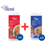 ราคา เส้นเซี่ยงไฮ้ผัดไทย 6ซอง+ เส้นหมี่ผัดซีอิ้ว 6ซอง ตราชอแชม์ (7120541820)