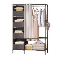 ราคา Inmyhomeตู้เสื้อผ้า ราวตากผ้ามินิมอล มีม่านคลุมกันฝุ่น 105 cm. (584190-573778010)