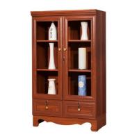 ราคา NARNNARN ตู้โชว์ ชั้นวางของ ตู้กระจกบานเปิด สไตล์วินเทจ มีลิ้นชัก F713 (ร้านติดตั้งให้) (345005-626176010)