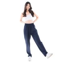 ราคา Expo กางเกงเอวสูงขายาวดีไซด์ขาปล่อย (เอวยางยืด) ฟรีไซส์ (368095-666290010)