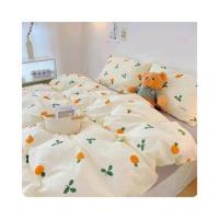 ราคา ชุดผ้าปูที่นอน พร้อมผ้านวม 6ชิ้น 6ฟุต ส้มมินิมอลเทา (369839-677859010)