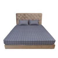 ราคา Surapon ชุดผ้าปูที่นอน 3 ชิ้น ลายตารางเทา 6 ฟุต (376524-687482010)