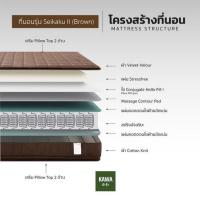 ราคา Kawa ที่นอนสปริงรุ่น Seikaku II หนา 10 นิ้ว สีเทา (377547-689654010)