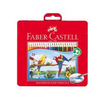 ราคา Faber-Castell ดินสอสีไม้ระบายน้ำนกแก้ว กล่องเหล็ก 24 สี (379601-693259010)