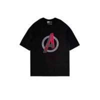 ราคา PickMeUp เสื้อยืดพิมพ์ลาย AVENGERS TEXTURED LOGO สีดำ (324419-698505010)