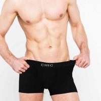 ราคา Chic กางเกงในชาย Seamless ขาสั้น สีดำ (363692-709586010)