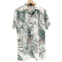 ราคา THE ROOM'S เสื้อเชิ้ตฮาวาย ลายหินอ่อนวินเทจ สีเขียวอ่อน (333780-596155010)