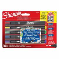 ราคา Sharpie ปากกามาร์คเกอร์ Acrylic หัวกลม คละสี (แพ็ก 5 ด้าม) (363937-709788010)