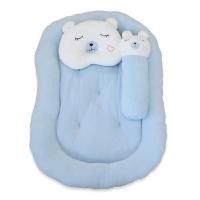 ราคา Minana ที่นอนเด็ก ลายการ์ตูน พร้อมหมอนรองศีรษะ และหมอนข้าง สีฟ้า (520312-460116010)