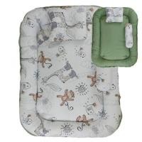 ราคา DINODINOO ที่นอนเด็ก แบบผูกเชือกขอบตั้งกันตก (เบาะไข่) ผ้าคอตตอน ขนาด 65x90x8cm cm (360893-653049010)