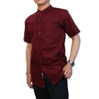 ราคา THE ROOM'S เสื้อเชิ้ต แขนสั้น ผู้ชาย คอจีน OXFORD SHIRT สีเลือดหมู (377766-690035010)