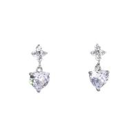 ราคา ValueJewelry ต่างหูแป้น ประดับติ้งคริสตัล รูปหัวใจ Heart ขนาดพอเหมาะ ตุ้มหู เครื่องประดับ ER0622 (589481-584219010)