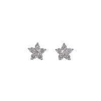 ราคา ValueJewelry ต่างหูแป้น ลายดอกพิกุล 5แฉก ขนาดเล็ก ฝังคริสตัลแท้ ER0006 (587327-580643010)