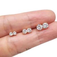 ราคา Value Jewelry ต่างหูแป้น ชุดเม็ดเดี่ยว คริสตัลกลม สีทอง ขนาด 3 4 และ5มิล (376861-688023010)