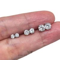 ราคา Value Jewelry ต่างหูแป้น ชุดเม็ดเดี่ยว คริสตัลกลม สีเงิน ขนาด 3 4 และ5มิล (376860-688022010)