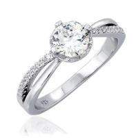 ราคา Beauty Jewelry แหวนเงินแท้ 92.5% ประดับเพชร CZ รุ่น RS2070-RR เคลือบทองคำขาว (376572-687587010)