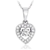 ราคา Beauty Jewelry สร้อยพร้อมจี้เงินแท้ 92.5 ประดับเพชร CZ รุ่น PS2167-RR เคลือบทองคำขาว (376545-687558010)