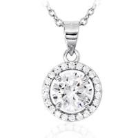 ราคา Beauty Jewelry สร้อยพร้อมจี้เงินแท้ 92.5% ประดับเพชร CZ รุ่น PS2033-RR เคลือบทองคำขาว (376544-687557010)