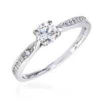 ราคา Beauty Jewelry แหวนเงินแท้ 92.5% ประดับเพชร CZ รุ่น RS2209-RR เคลือบทองคำขาว (376539-687528010)