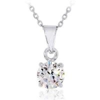 ราคา Beauty Jewelry สร้อยพร้อมจี้เงินแท้ 92.5% ประดับเพชร CZ รุ่น PS2024-RR เคลือบทองคำขาว (376538-687525010)