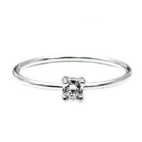 ราคา Beauty Jewelry แหวนเงินแท้ 92.5% แหวนแฟชั่น แหวนมินิมอล ประดับเพชร CZ รุ่น RS3054-SS (376532-687503010)