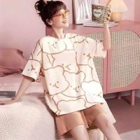 ราคา Bra Studio ชุดนอนเสื้อแขนสั้นพร้อมกางเกงขาสั้น ลายหมีสีน้ำตาล (327082-712183010)