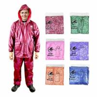 ราคา 3ฉลาม ชุดกันฝน เสื้อกันฝน PVCอย่างดี ขนาดฟรีไซส์ แบบเสื้อพร้อมกางเกง (574539-556191010)