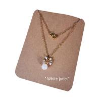 ราคา BOHO-BOHO JEWELRY สร้อยคอหินนำโชค หยกขาว (579108-564729010)